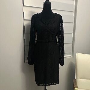 Elegant Black Lace Dress